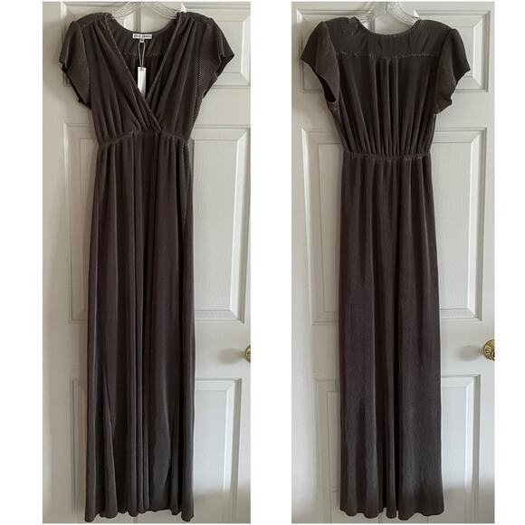 NWT Baltic Born Pewter Pleated Athena Maxi Dress - Picture 4 of 7